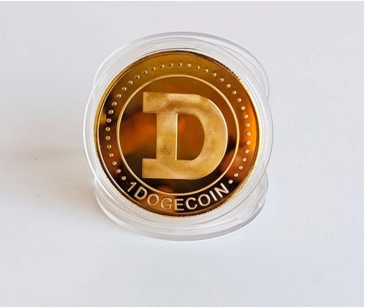 2pcs 1oz злато Догекоин комеморативна монета злато позлатена монети со дог со ограничено издание колекционерска монета со заштитна кутија