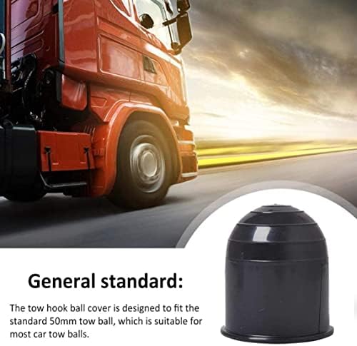 2 парчиња капа за црна топка за влечење, Универзален 50мм караван на топката топка топка, пластична приколка за приколки за врски