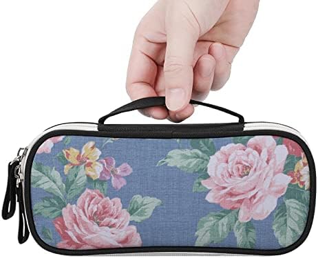 Класична популарна торбичка за преносни цвеќиња со молив со голем капацитет, козметичка торба за шминка за шминка за шминка