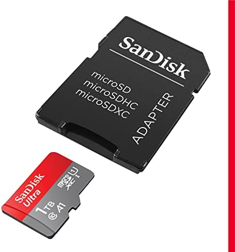 SanDisk 1tb Ултра microSDXC UHS-I Мемориска Картичка Со Адаптер-120MB/s, C10, U1, Full HD, A1, Микро SD Картичка-SDSQUA4-1T00-GN6MA