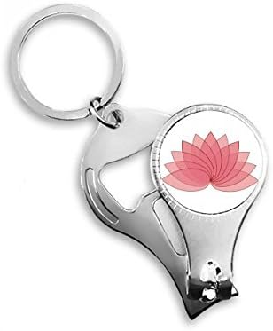 Растителен цвет лотос цвет илустрација нокти прстен прстен клуч за шишиња со шишиња со шише
