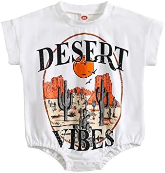 Kupretty unisex бебе момче лето облека меур преголема ромпер маица кратка ракав графичка облека бохо облека