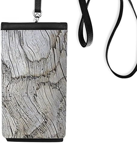Стара кора текстура сиви ленти телефонски паричник чанта што виси мобилна торбичка црн џеб