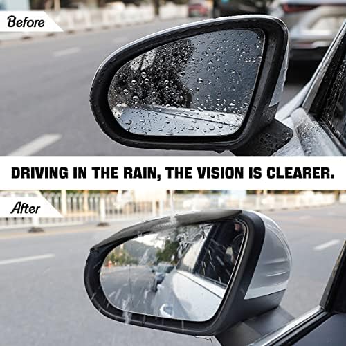 2 парчиња задниот поглед на автомобилот за задниот поглед на дождот, јаглеродното влакно, странично огледало на веѓите, водоотпорен