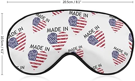 Направено во американска маска за очи Спиење со слепило со прилагодливи блокови од ленти, светло ноќ за следење за патување за спиење јога дремки