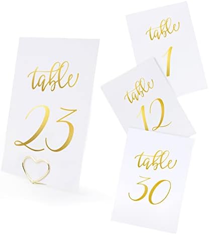 30 Парчиња табела броеви За Свадба Прием Со Компјутери Број Носителот, Носителите Место Картички Картичка Злато Броеви, бело, злато