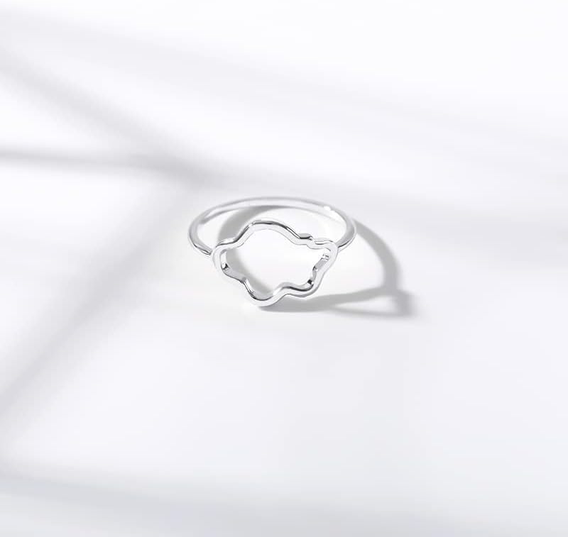 T3STORE минимализам геометриски прстени Облак форма за жени накит Најдобар роденден Bijuterias bo atacado-464744