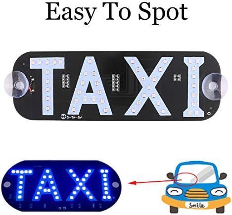 Sdoot Taxi Sign LED светло, 2 пакувано таксино LED светло знак лого, осветлете ја такси -знакот трепкачка кука на прозорецот за автомобили