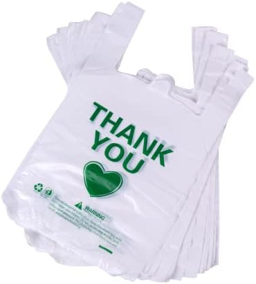 Пластична кеса за намирници на Ysmile Ви благодариме за маица, пластична стока торба за мала деловна храна да оди торба со рачка 12x19