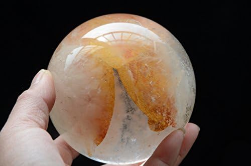 Kexin Crystal Real Tibet Himalays Висока надморска височина чиста фантомска кристална кварц топка сфера Орб 3,38 инчи духовно заздравување