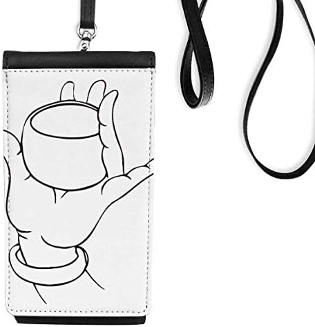 Кулпска чаша линија за цртање телефонски модел телефонски паричник чанта што виси мобилна торбичка црн џеб