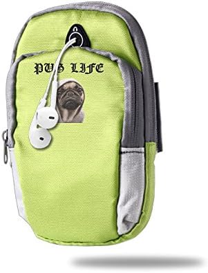 Бенс Pug Life Armband Tag Package Пакет за спортски работи за iPhone Samsung Galaxy Key Key Money