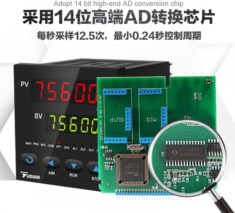 Инструментот за контрола на температурата на Јудијан, PID Контролер за прилагодување на температурата со висока прецизност AI-756