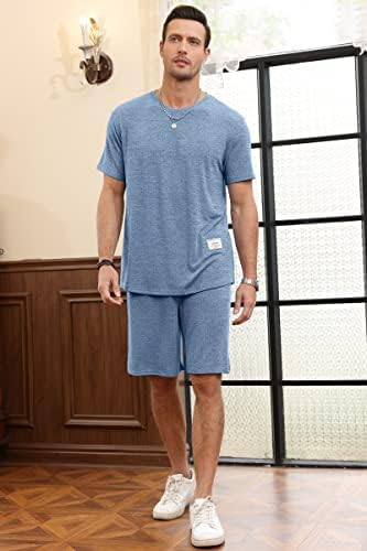 Обични облеки на лексиарт за мажи со 2 парчиња-атлетски тренерки летни кратки спортски вежби