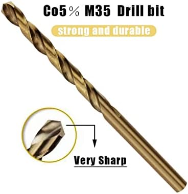 Vieue Dript Bits Cobalt со голема брзина челик за вежбање бит M35 алатка за не'рѓосувачки челик Поставете метални додатоци за дупчење