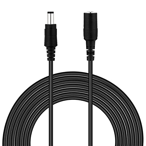 Boavision DC 12V кабел за напојување, 33ft продолжен кабел DC кабел 2,1 mm x 5,5 mm компатибилен со адаптер за напојување со напојување со 12V