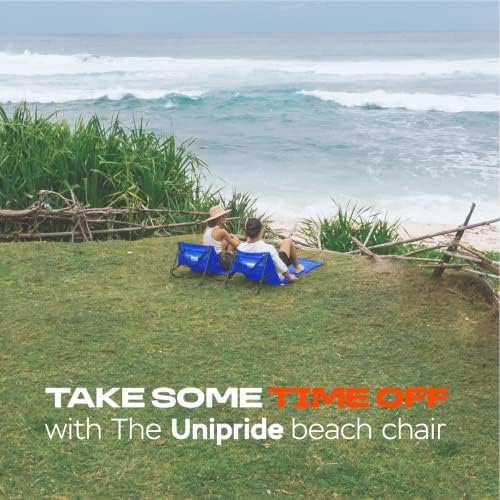 Униприја лесен стол на плажа за возрасни - многу удобен и преносен плажа за плажа Јас идеален затегнување за сончање за сончање I Компактен