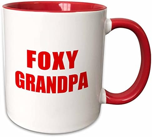 3Drose Foxy Froxy Frubny Funny Red Text Design за ладна кригла од топла дедо, 11 мл