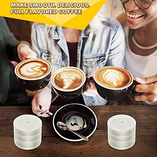 160 парчиња Bozeman Cafe Percolator Filters 3,5 инчи диск филтри за кафе за замена на хартија филтри за производи за кафе, филтри за кафе,