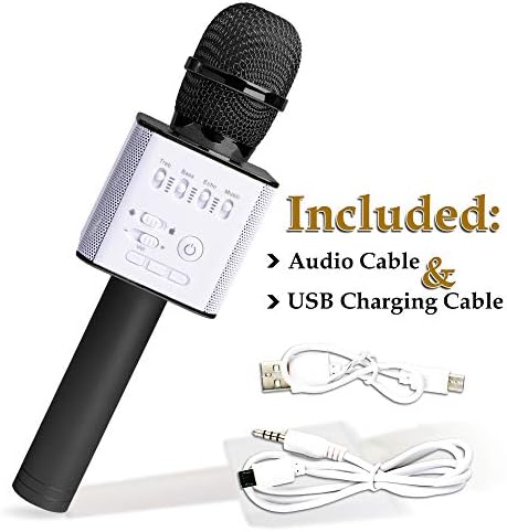 Микрофон на Kidstech Karaoke за деца, безжичен - Bluetooth звучник, играчка за машина за пеење, Божиќни подароци за девојче и момче