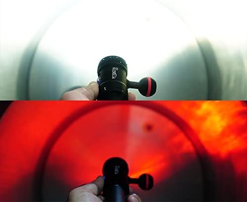 Нуркајте видео светло 2000 лумен нуркачка фотоапарат Светло за GoPro Dive LED светилка за светилка, 100м/330ft Подводна светлина за поплавување
