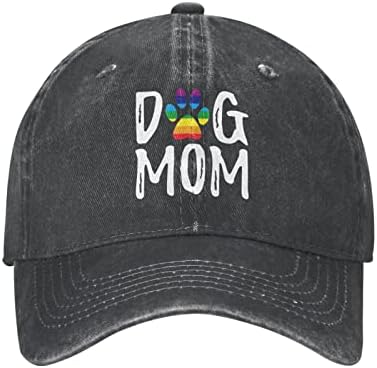 Waldeal Dog Mom Mom Hat For Womens, Pride Hats LGBT Rainbow Cap Прилагодливо потресено бејзбол капа