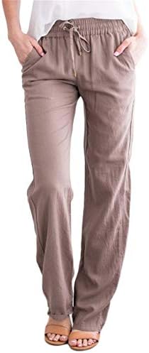 Andongnywell памук тенок панталони за жени салон за џемпери, панталони дами лабави меки лесни панталони
