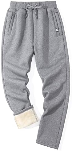 Флиго Машки Панталони Од Руно Зимски Топли Џогери Панталони Активни Панталони Обложени Со Шерпа