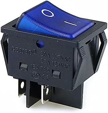 MGTCAR Голема струја KCD4 LED светло осветлена DPST On-Off 4Pin Snap во Rocker Switch 20A/250V 25A/125V AC