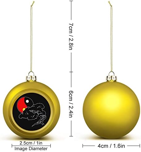 Бонсаи дрво Јин Јанг Божиќна топка што виси украси Xams Декорација на дрво за празнична забава