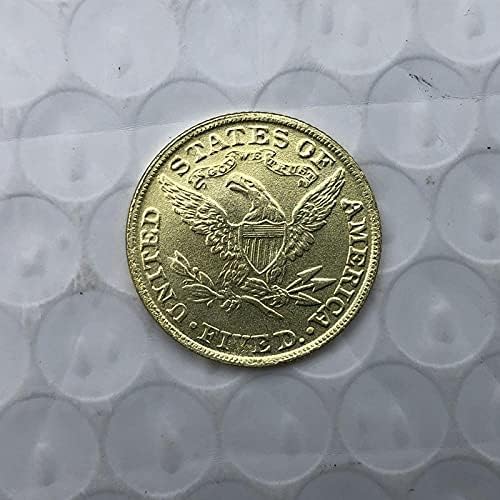 1860 Американска Слобода Орел Монета Позлатена Криптовалута Омилена Монета Реплика Комеморативна Монета Колекционерска Монета Среќа