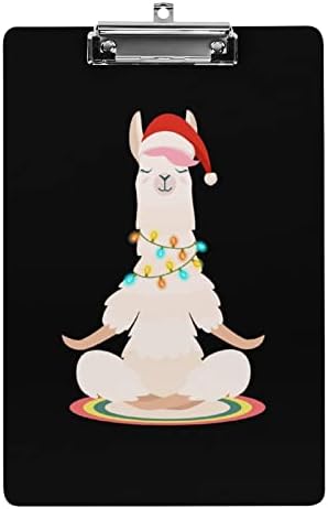 Божиќна јога Лама Медитира Акрилна Табла Со Исечоци Симпатични Табли Со Клипови Со Метална Табла Со Низок Профил За Мажи Жени