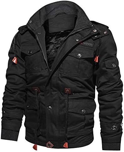 Водоотпорни јакни на YmoSrH за мажи зимски кашмир задебелена џеб памучна палто за надворешна облека за дишење модни јакни