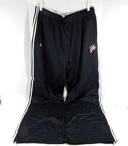 2000 -тите Филаделфија 76ерс игра издадена црно загреани панталони 4XL DP42336 - НБА игра користена