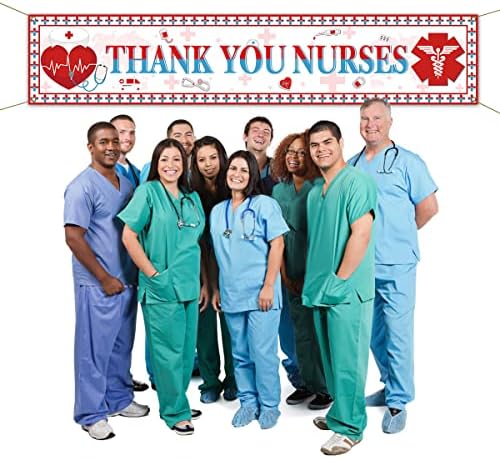 Ви благодариме на медицинските сестри ограда банер медицински сестри Недела за декорација на медицинска сестра за дипломирање на