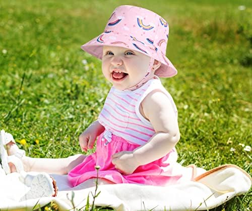 Бебе момче девојче Сонце капа, прилагодливо дете деца upf 50+ Сонце заштитна широка сончева капа, капа на плажа за девојче момче