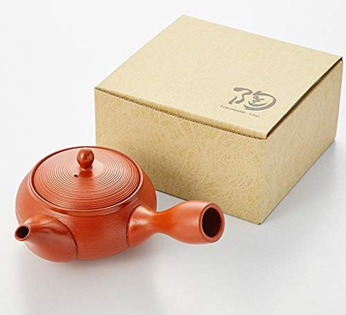 Јапонски Керамички Чајник Кјусу Со Филтер Од Нерѓосувачка Мрежа, Токонаме-јаки, 300мл