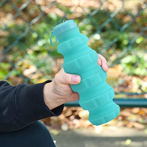 Силиконски шишиња со вода што може да се склопуваат, 500 мл преносни преклопливи шишиња со шише со вода, спортски чаши, доказ