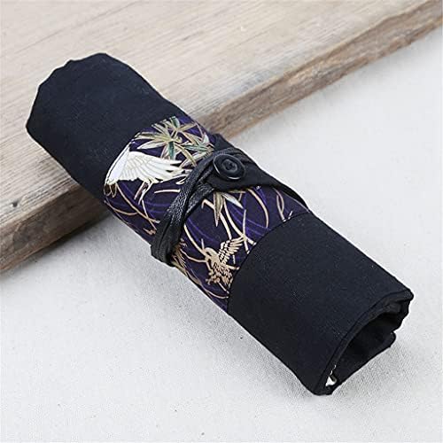 Ujhesw кинески стил ретро платно молив случај со висок капацитет ткаенина пенкало за завеси торба со моливчиња за молив