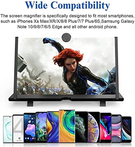 16 Зголемување На Екранот За Мобилен Телефон - 3d HD Зголемување На Екранот Проектор За Филмови Видеа И Игри-Преклопен Држач За Телефонски