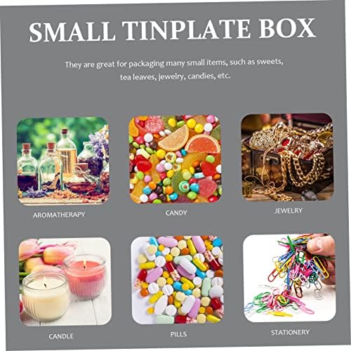 Зеродеко 2 парчиња Кутии Кутија За Складирање Бонбони Накит Накит Калај За Монистра Контејнер За Чај Лист Сад За Складирање
