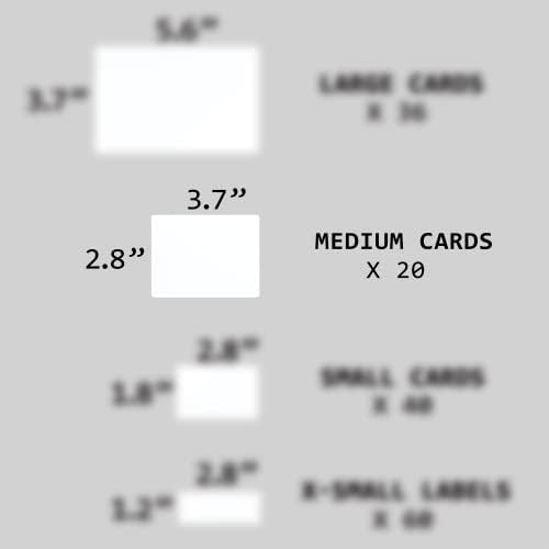 Привлекување 3,7 x 2,8 во магнетски средни празни картички, магнети за суво бришење, 20-пакувања, повеќенаменски бели етикети што можат