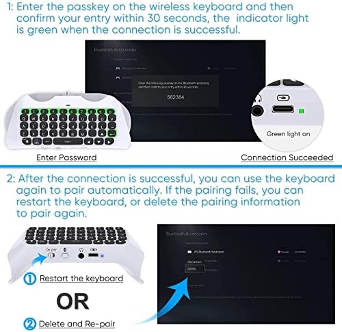 Клипдасе Безжична Тастатура ЗА PS5 Контролер, Школка За Декорација Компатибилна СО PS5 Безжичен Контролер
