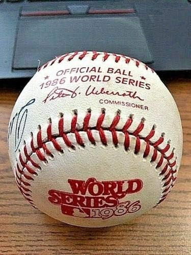 Тед Вилијамс 4 потпиша автограмиран бејзбол во Светска серија од 1986 година! Red Sox! ЈСА! - Автограмирани бејзбол