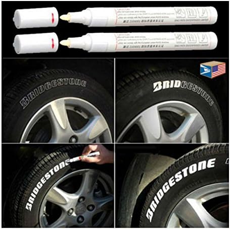 3 парчиња бела боја пенкало маркер водоотпорен постојан автомобил гума буква од гума буква
