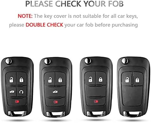 Offcurve for Chevy Buick Key Fob Cover, TPU Key Fob Case Cover for Buick Encore Chevy Chevrolet Camaro Equinox Impala Sonic Trax GMC Terrain