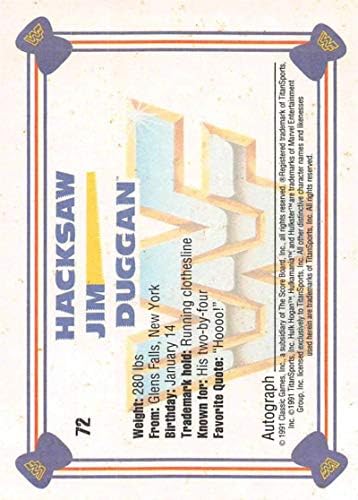 1991 Класично WWF борење 72 Hacksaw Jim Duggan