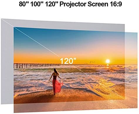BBSJ 80/ 100/120 инчен проектор Екран 16: 9 Framless Video Precivery Screence Wallид монтиран за домашна канцеларија сив екран