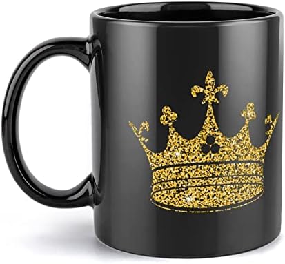 Златна Круна Печатење Керамичка Кригла Кафе Тамблер Чај Чаша Смешен Подарок За Канцеларија Дома Жени Мажи