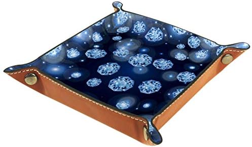 Светло сина скапоцен камен дијамант Сјајна Организатор за чување на послужавник за чување на лента за складирање на десктоп фиока